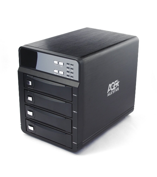 Внешний корпус для HDD AgeStar 3C4B3A1 SATA II алюминий черный LCD 3.5'