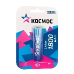 Аккумулятор Космос Li-ion 18650 1800 мАч без защиты (блист.1шт), фото 1