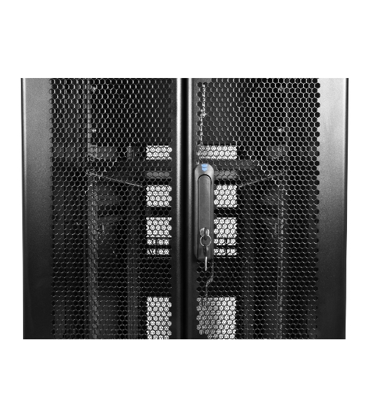 Шкаф серверныйЦМО! ПРОФ напольный 42U (800x1200) дверь перфорированная 2 шт., черный, в сборе (ШТК-СП-42.8.12-44АА-9005)