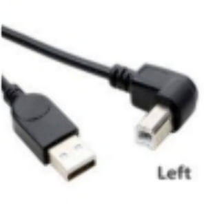 Кабель USB 2.0 на USB-B угол влево 0,3 м