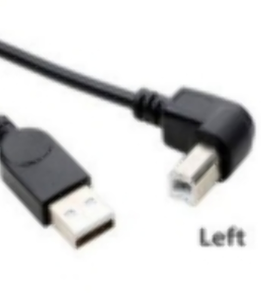 Кабель USB 2.0 на USB-B угол влево 0,3 м