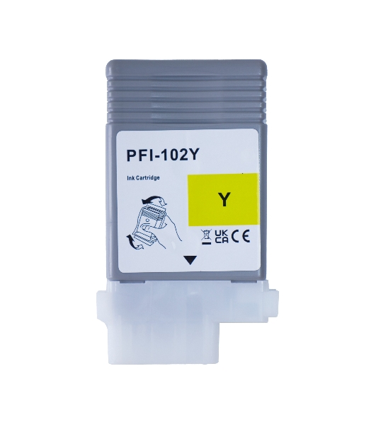 Картридж струйный Sakura 0898B001 (PFI-102Y) для Canon, желтый, 130 мл.