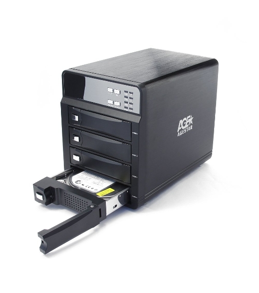 Внешний корпус для HDD AgeStar 3C4B3A1 SATA II алюминий черный LCD 3.5'