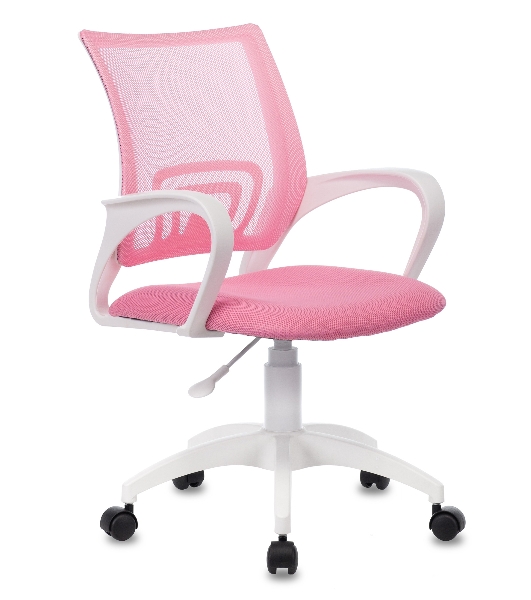 Кресло Бюрократ CH-W695NLT TW-06A TW-13A розовый, сетка/ткань, 120 кг, механизм качания