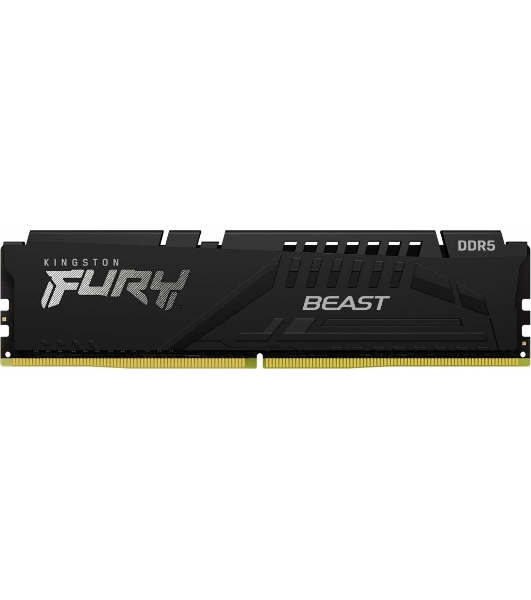 Оперативная память Kingston Fury Beast, DDR5, 32GB (1x32GB), 5600MHz, CL40, DIMM, с радиаторами, черный