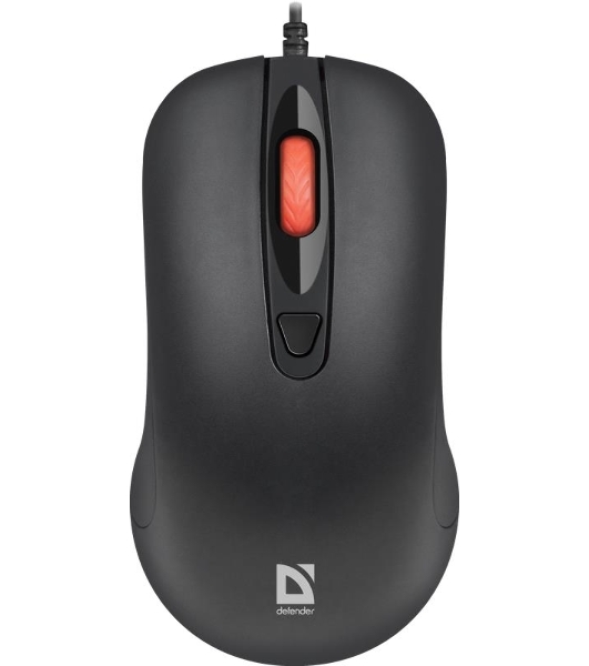 Мышь проводная Defender Omega MB-522 черный, 1600 dpi, USB, кнопки - 4