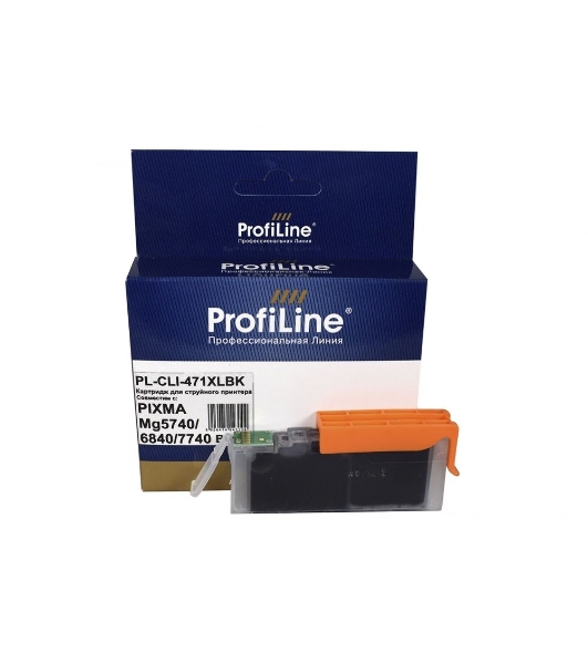 Картридж струйный ProfiLine PL-CLI-471 XLBK для принтеров Canon PIXMA MG5740/MG6840/MG7740/TS5040/TS6040/TS8040/TS9040 с чернилами Black