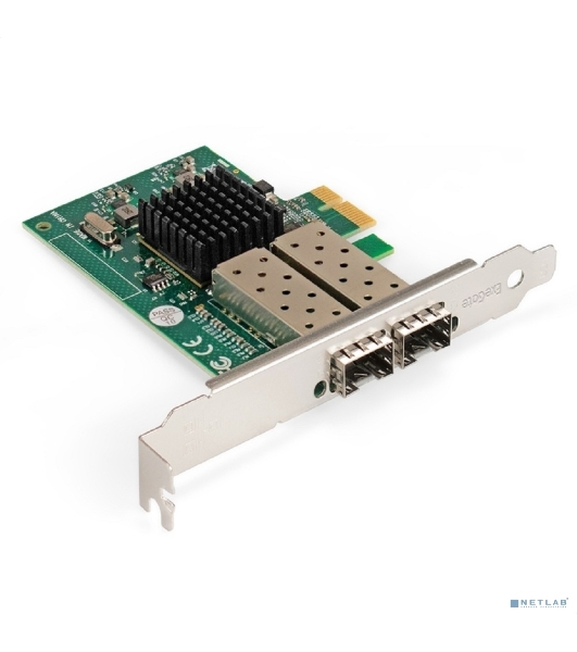 Сетевой адаптер ExeGate EXE-82576-F2 (PCI-E x1 v2.0, порты 2xSFP, 10/100/1000Mbps, Gigabit Server NIC Intel Chipset 82576-F2)