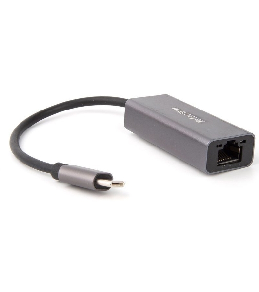Кабель-переходник USB 3.1 Type-C -->RJ-45 1000Mbps Ethernet, Aluminum Shell, 0.15м Telecom TU320M
