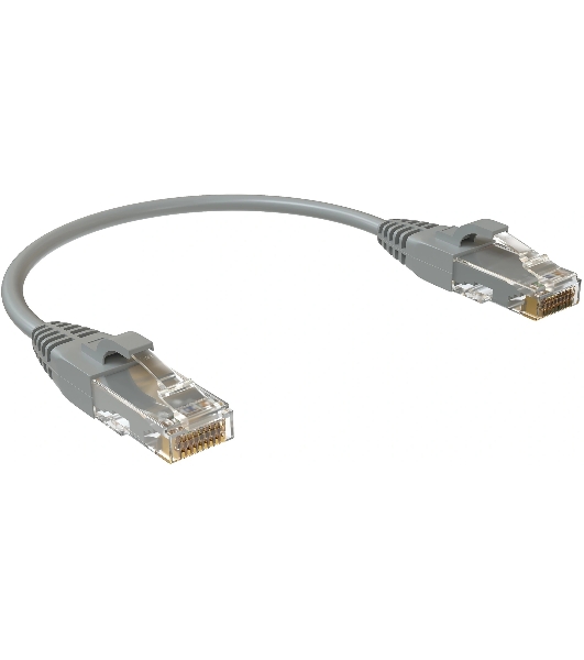 Патч-корд Sysmatrix PC 4545.5EU26.015LSZHGY U/UTP RJ-45 вил.-вилка RJ-45 cat.5e 0.15м серый LSZH