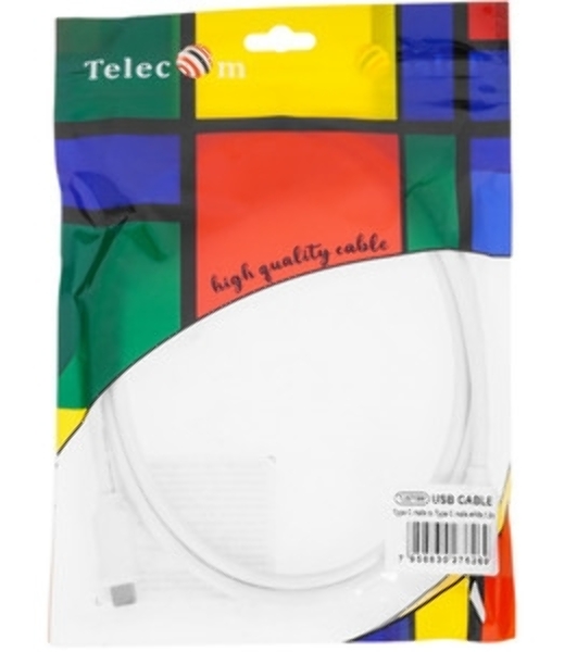 Кабель-соединительный Type-Cm --> Type-Cm, 1.2м белый Telecom TUS719W-1.2M