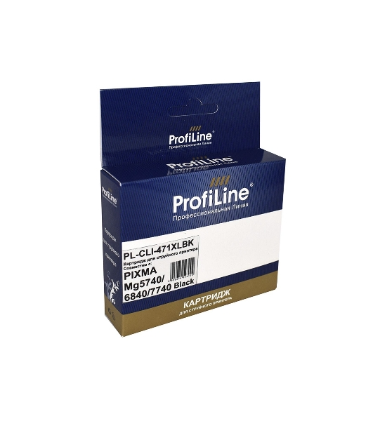 Картридж струйный ProfiLine PL-CLI-471 XLBK для принтеров Canon PIXMA MG5740/MG6840/MG7740/TS5040/TS6040/TS8040/TS9040 с чернилами Black
