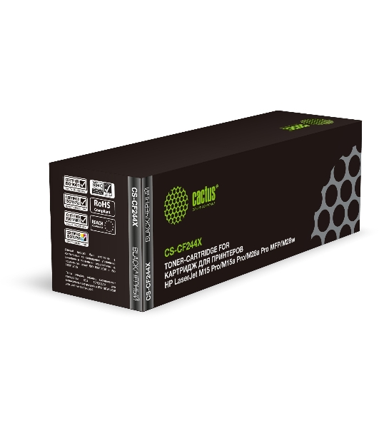 Картридж лазерный Cactus CS-CF244X черный (2000 стр.) для HP HP LJ M15 Pro/M15a Pro/M28a Pro MFP/M28w Pro MFP