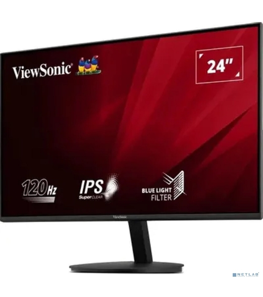 Монитор 23.8' ViewSonic VA24E1-H IPS 1920x1080, 120 Гц, 5 мс, 16:9, 250 кд/м², HDMI 1.4, VGA, черный