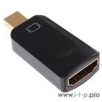Переходник miniDisplayPort - HDMI, Cablexpert A-mDPM-HDMIF-01, 20M/19F, черный, пакет, фото2