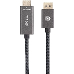 Кабель DisplayPort M-> HDMI M 4K@60Hz 1.8m Telecom,оплетка (TA561M-1.8M), фото8