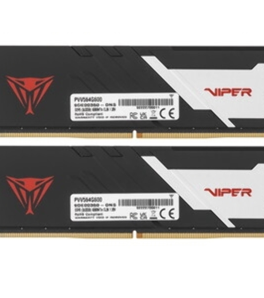 Оперативная память Patriot Viper Venom, DDR5, 64GB (2x32GB), 6000MHz, CL36, DIMM, с радиаторами, черный