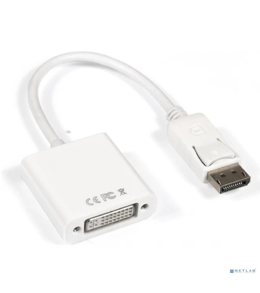 Кабель-переходник DisplayPort-DVI ExeGate EX-DPM-DVIF-0.1 (20M/19F, 0,1м)