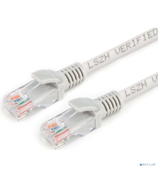 Патч-корд LSZH медный UTP Cablexpert PP30-15M cat.5e, 15м, литой, многожильный, серый