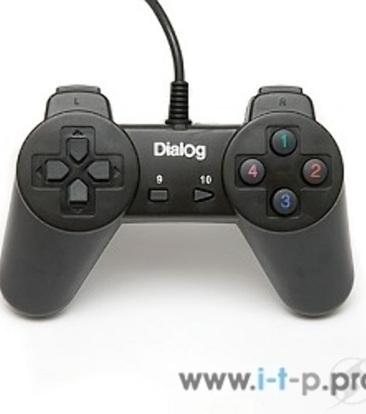 Геймпад Dialog Action GP-A01, черный Геймпад, 10 кнопок, USB