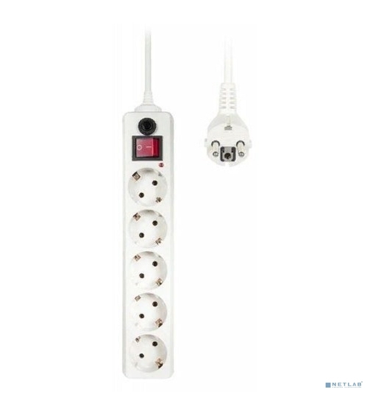 Сетевой фильтр Buro 500SH-5-W 5 м, 5 розеток, белый, коробка