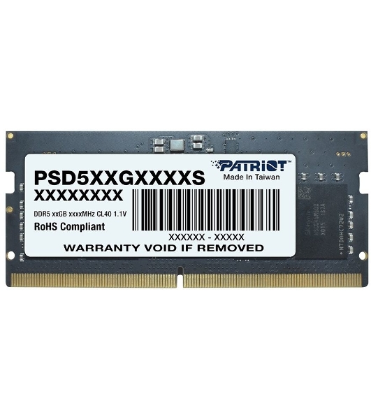 Оперативная память Patriot, DDR5, 32GB (1x32 GB), 4800 MHz, CL40 SO-DIMM