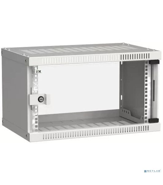 Шкаф LINEA WE 6U 550x350 мм дверь стекло серый ITK
