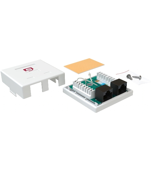 Розетка Sysmatrix SB 25EU.WH комп.RJ45 2 cat.5e UTP белый