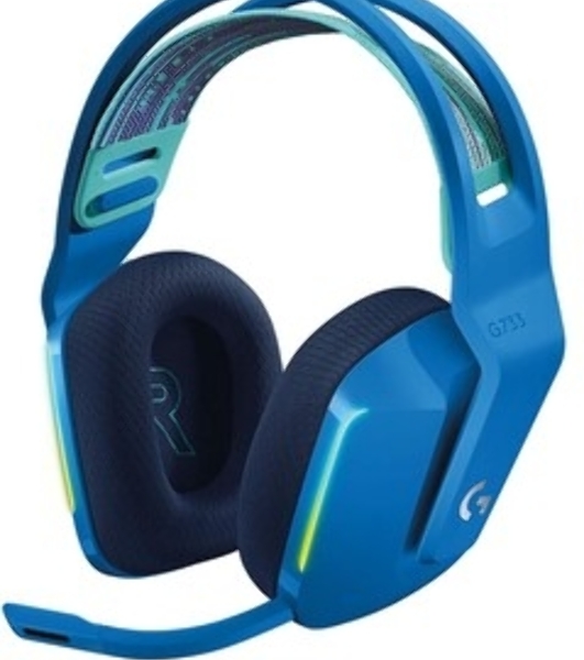 Гарнитура Logitech G733 синий, беспроводная, 2.4 ГГц, до 29 ч, LIGHTSYNC RGB