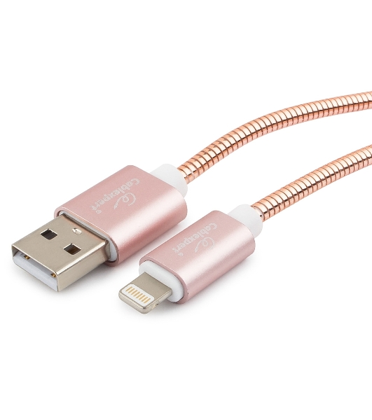 Кабель Cablexpert для Apple CC-G-APUSB02Cu-1M, AM/Lightning, серия Gold, длина 1м, золото, блистер