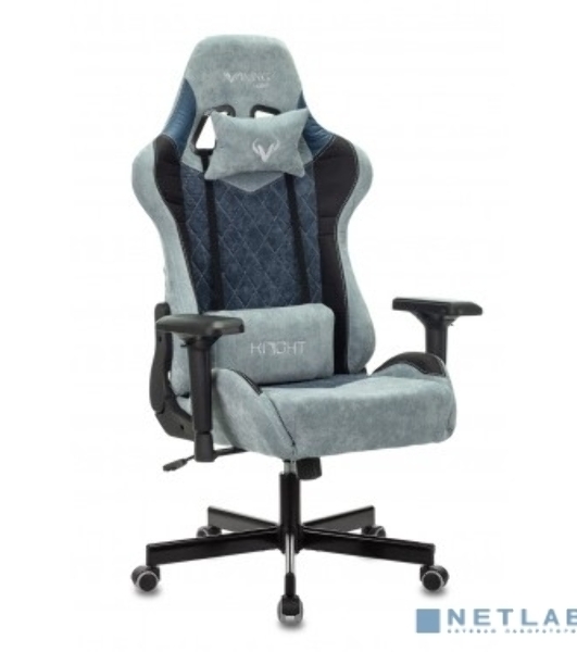 Кресло Бюрократ VIKING 7 KNIGHT BL FABRIC синий, ткань, 120 кг, механизм качания