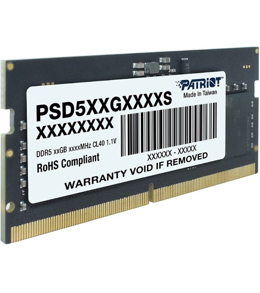 Оперативная память Patriot, DDR5, 32GB (1x32 GB), 4800 MHz, CL40 SO-DIMM