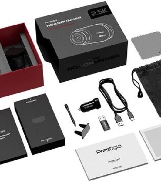 Видеорегистратор Prestigio RoadRunner 460W, 2560x1440, 3', Wi-Fi, G-сенсор, датчик движения