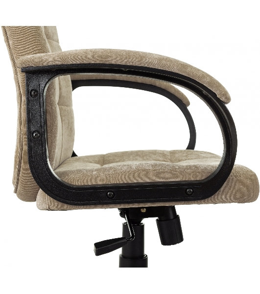 Кресло руководителя Бюрократ CH 002 Fabric Light-21 песочный, крестов. пластик
