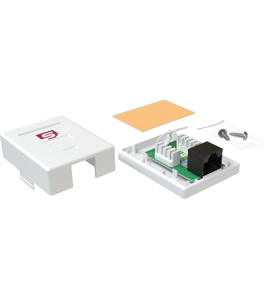 Розетка Sysmatrix SB 15EU.WH комп.RJ45 1 cat.5e UTP белый