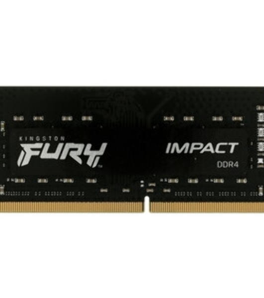 Оперативная память Kingston Fury Impact, DDR4, 16GB (2x8GB), 3200MHz, CL20, SO-DIMM