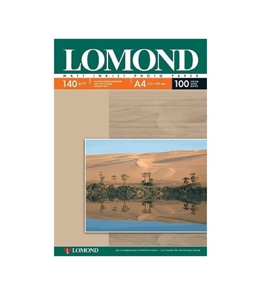 Фотобумага Lomond односторонняя матовая 140г/м2, A4(21x29)/25л.