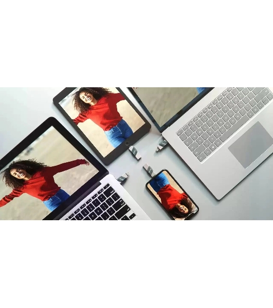 Флешка USB Sandisk IX90N iXpand Flip (SDIX90N-064G-GN6NN), 64Gb, USB 3.1/Lightning, R/W 150/70, зеленый/серебристый