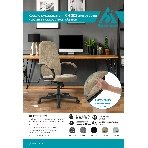 Кресло руководителя Бюрократ CH 002 Fabric Light-21 песочный, крестов. пластик, фото10