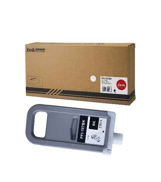 Картридж струйный Sakura 9821B001 (PFI-707BK) для Canon, черный, 700 мл.