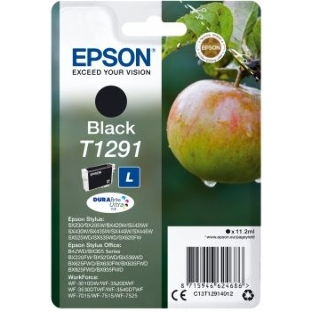 Картридж струйный Epson T1291 (C13T12914012/C13T12914011/C13T12914010) черный (11.2 мл) для SX420W/SX425W/SX525WD/SX620FW/BX305FV/BX305F/BX320FW/BX525WD/BX625FWD