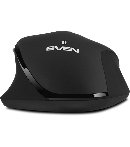Мышь беспроводная SVEN RX-590SW черный, 1600 dpi, радиоканал, Bluetooth, USB, кнопки - 7