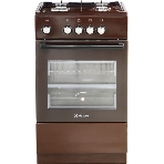 Плита газовая De Luxe 5040.48Г (Щ) 014 коричневый, конфорок 4 шт, духовка 46 л, 50 см x 85 см x 50 см, фото 1