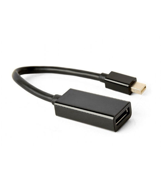 Переходник miniDisplayPort -> DisplayPort, Cablexpert A-mDPM-DPF4K-01, 4K, 20M/20F, длина 16см, черный, пакет