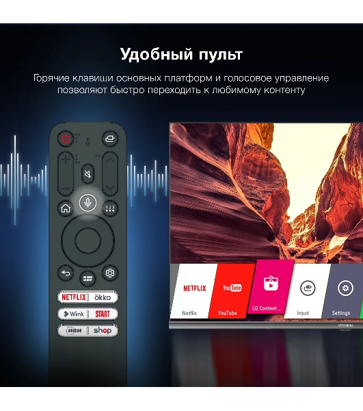 Телевизор Hyundai 40' H-LED40BS5100 черный/серый LED FHD 60Hz webOS 1.5GB/8GB