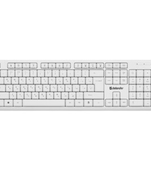 Комплект клавиатура+мышь Defender Motion C-977 проводной, USB, 1600 DPI, белый