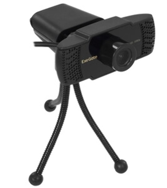 Веб-камера ExeGate BusinessPro C922 FullHD 1920x1080, 30 кадр/с, USB Type-A, микрофон (шумоподавление), универсальное крепление, штатив в комплекте