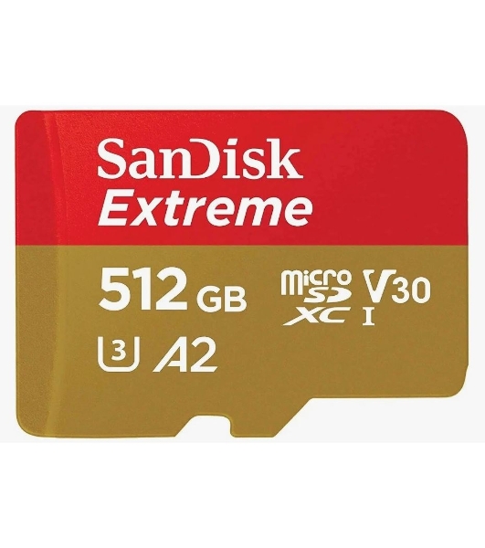 Флеш карта microSD 512Gb SanDisk microSDXC Class 10 UHS-I A2 C10 V30 U3 Extreme 190MB/s