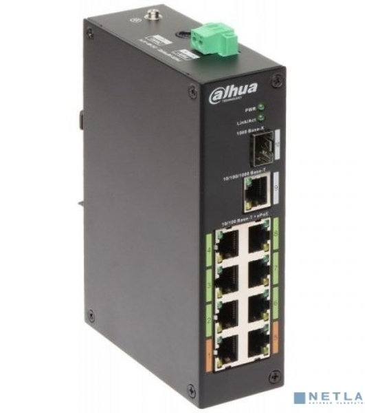 Коммутатор Dahua DH-LR2110-8ET-120 8-портовый ePoE
