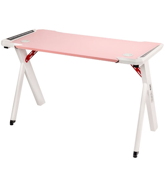 Стол игровой компьютерный HIPER HG-Z1-1160 UNICORN/высота 70 см/ширина 120 см/глубина 60 см/розовая МДФ столешница с карбоновым покрытием и белые ножки (HG-Z1-1160)